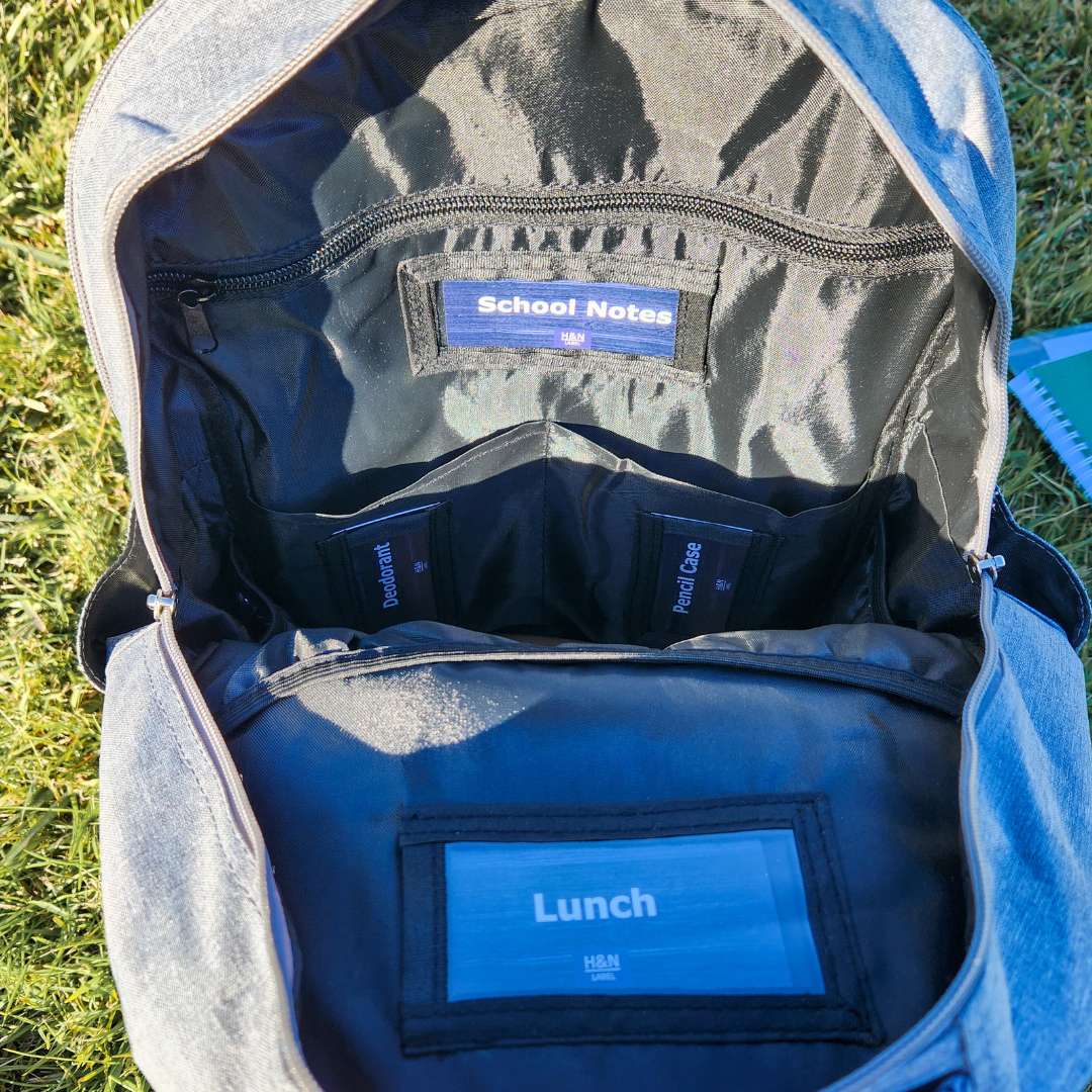 Organised Labelled Backpack