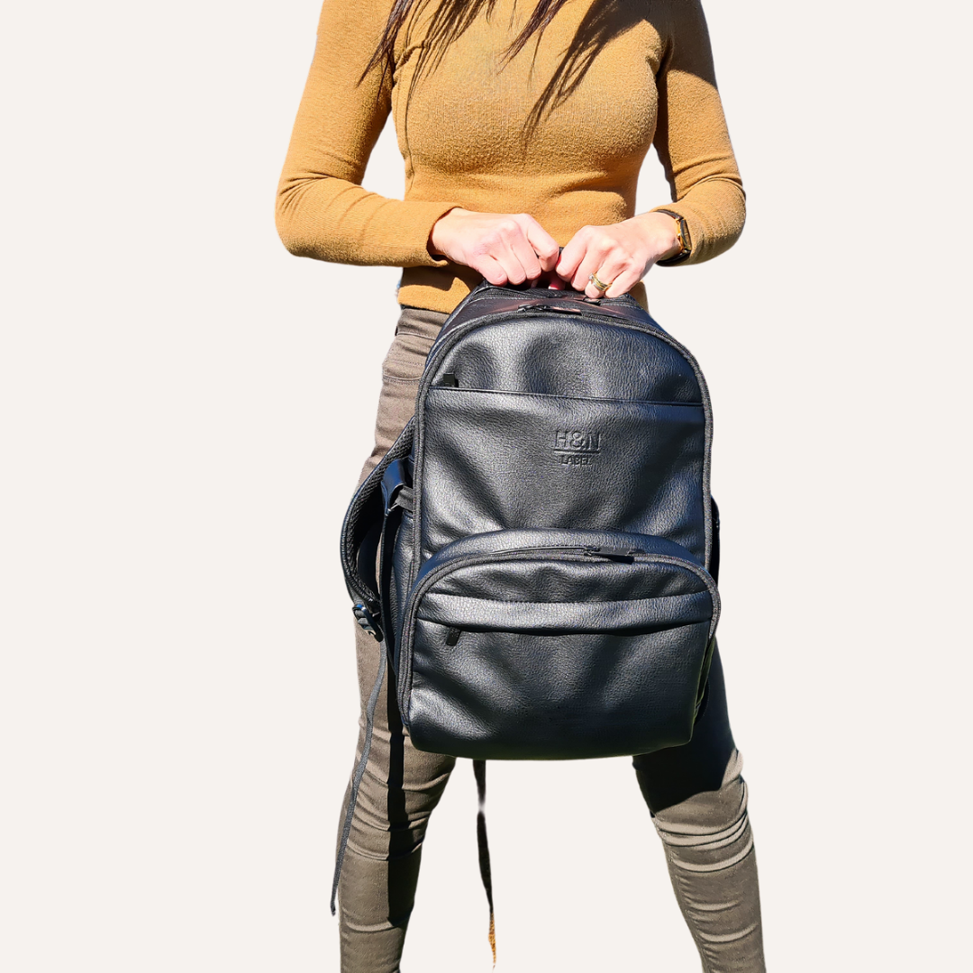 Luxury Vegan Leather Backpack - HNLabel™